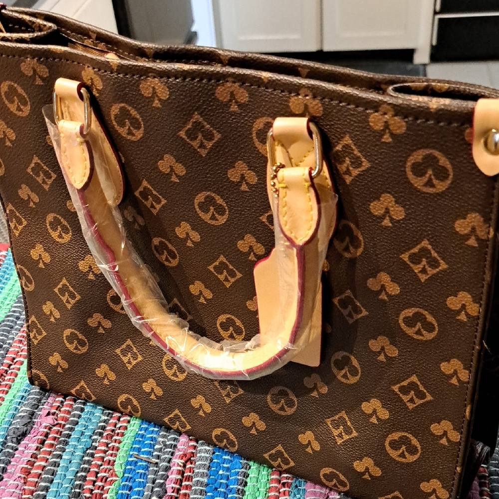 Stylish Brown Pattern Box Tote Bag - Picture 3 of 7